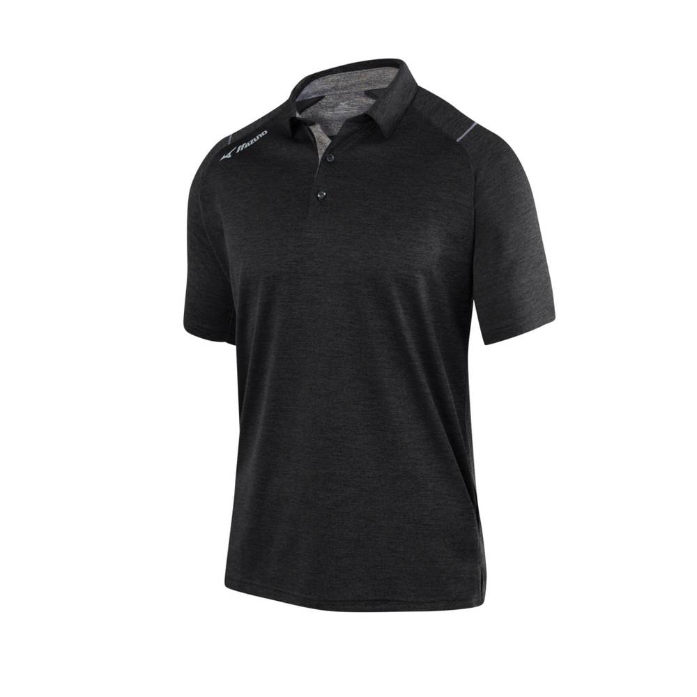 Mens Mizuno Comp Polo Black Philippines (VWLRFX142)